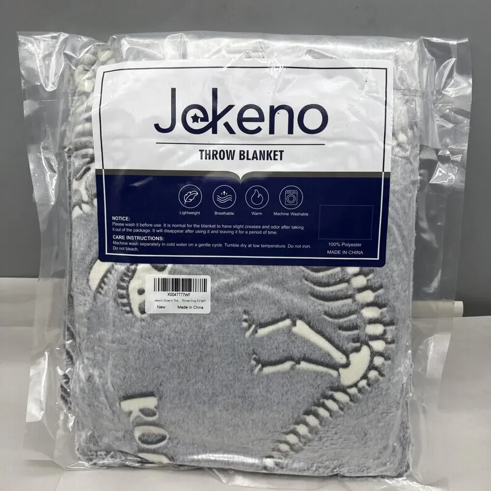 Dinosaur Throw Blanket for Kids -Dino Glow in The Dark Blanket Christmas 50x60
